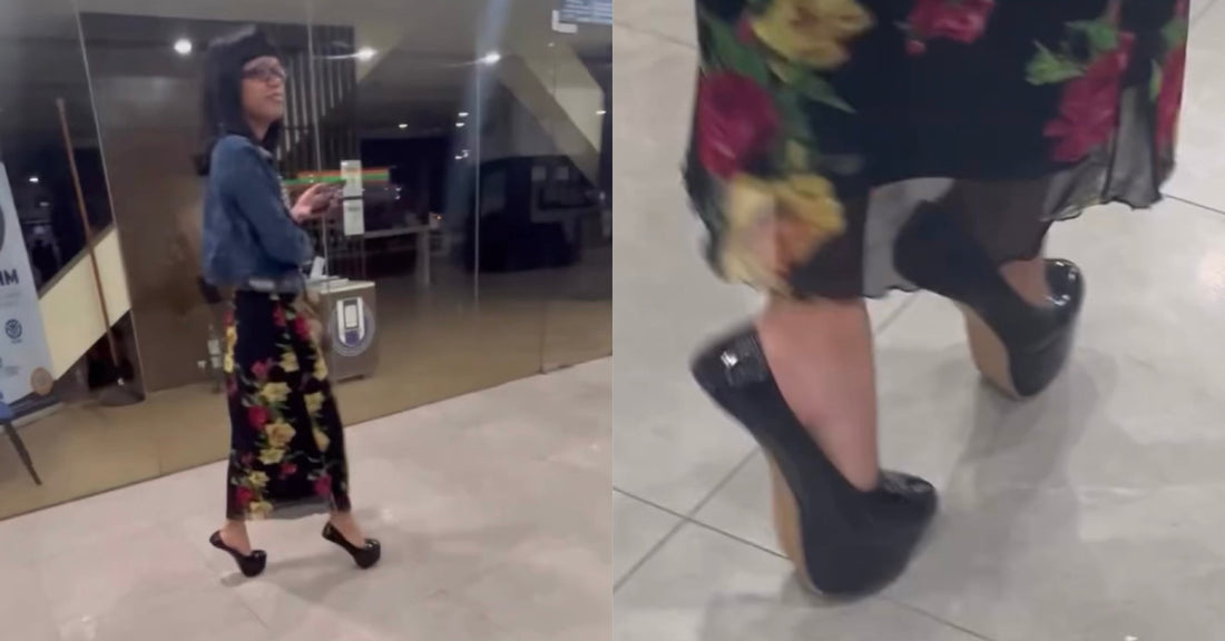 Baddie Roma Spotted Wearing Heelless Heels